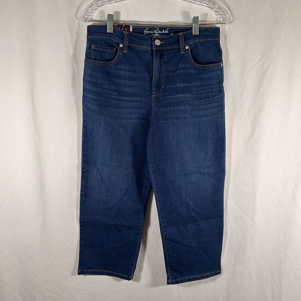 New Gloria Vanderbilt Amanda Capri Women's 6 Dark Wash Slimming Classic Rise